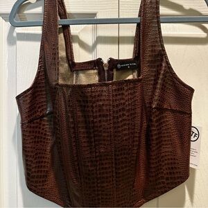 Fashion to Figure - faux croc bustier top